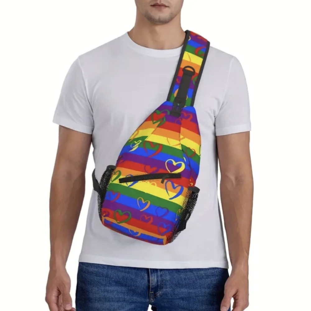 Progress Pride Pattern Chest Bag - image 8